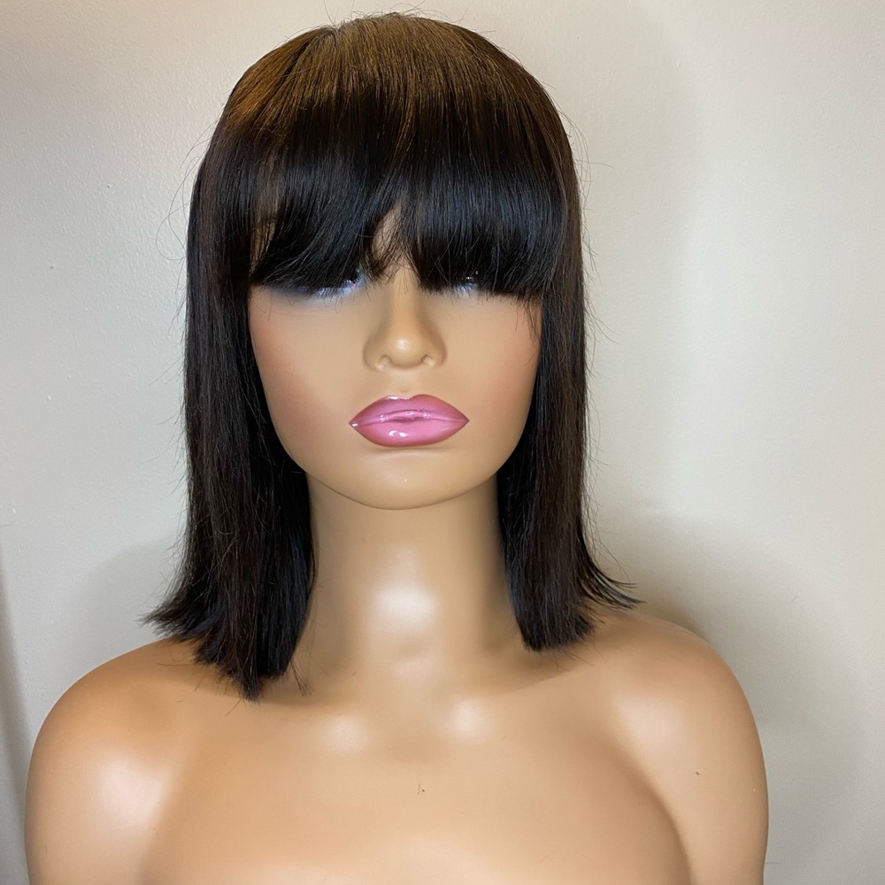 10 inch bob wig with bangs